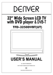 Denver TFD-3250DVBT User`s manual