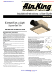 Air King DRLC707 User guide