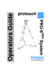Vinten protouch Pro-10 system Technical data