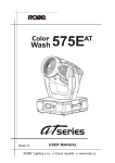 Robe Color Wash 575E AT Specifications