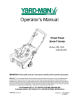 MTD 2B5&295 Operator`s manual