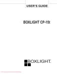 BOXLIGHT CP-15t User`s guide