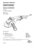 Craftsman 315.115080 Operator`s manual
