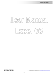Excel G5 User manual