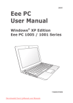 Asus Eee PC 1001HAG User manual