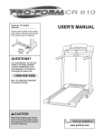 ProForm PCTL55810 User`s manual