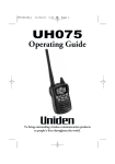 Uniden UH075 Specifications