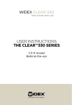 Widex CLEARC3-9 User manual