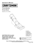 Craftsman 247.370160 Operator`s manual