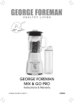 GEORGE FOREMAN MIX & GO PRO