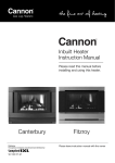 Cannon Canterbury Instruction manual