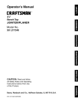 Craftsman 351.217240 Operator`s manual