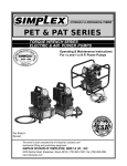 Simplex PAT SERIES Operating instructions