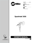 Miller Electric 3035 Owner`s manual