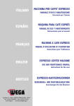 Wega Espresso Coffee Machine Instruction manual