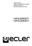 Ecler NPA2500T User manual
