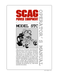 Scag Power Equipment STC Operating instructions
