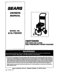 Craftsman 919.762000 Operating instructions