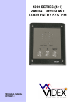 Videx VANDAL RESISTANT Programming instructions