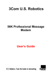 US Robotics 56K MESSAGE MODEM - QUICK  FOR WINDOWS User`s guide