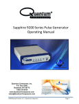 Quantum Composers Sapphire 9200 Series Specifications
