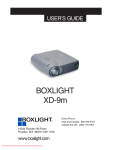 BOXLIGHT XD-9m User`s guide