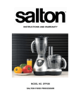 Salton SFP600 Instruction manual