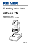 Reiner jetStamp 792 Operating instructions