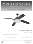 Monte Carlo Fan Company 4ICR52XXD Series Installation manual