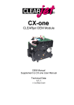 Clear jet CX-one User manual