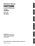 Craftsman 351.226061 Operating instructions