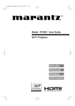 Marantz VP4001 User guide
