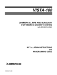 ADEMCO VISTA-100 User`s manual