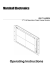 Marshall Electronics QV171-HDSDI Operating instructions