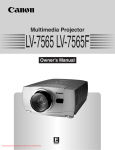 Canon LV-7565 Owner`s manual