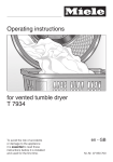 Miele T 7934 Operating instructions