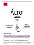 Alto PB-12 Operator`s manual