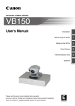 Canon VB150 User`s manual