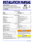 Unitary products group FL8V*UH Installation manual
