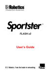 Robotics Sportster Flash x2 User`s guide