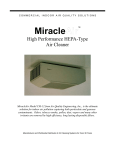 Air Quality Engineering MiracleAir CM-12 Specifications