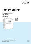 Brother RJ4040-K RuggedJet w/WiFi  Battery User`s guide