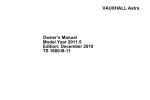Vauxhall Astra 2011.5 Owner`s manual