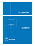 Westinghouse LCM-15V5 Specifications