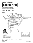 Craftsman 152.221040 Owner`s manual