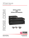 Rose electronics Xtensys Operating instructions