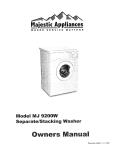 Majestic Appliances MJ-9200W Owner`s manual