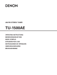 Denon TU-1500AE Operating instructions