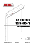 RollSeal RS-500 Installation manual