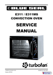 Blue Seal E311 Service manual